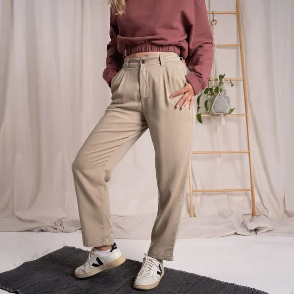 Vresh Clothing Vresh Clothing Vabia - Slacks aus TENCEL (TM) Lyocell, Beige, – Produktbild 3 von 4