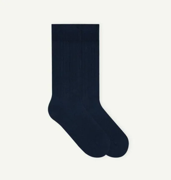 von Jungfeld von Jungfeld Gerippte Socken, Blau, – Produktbild 1 von 4