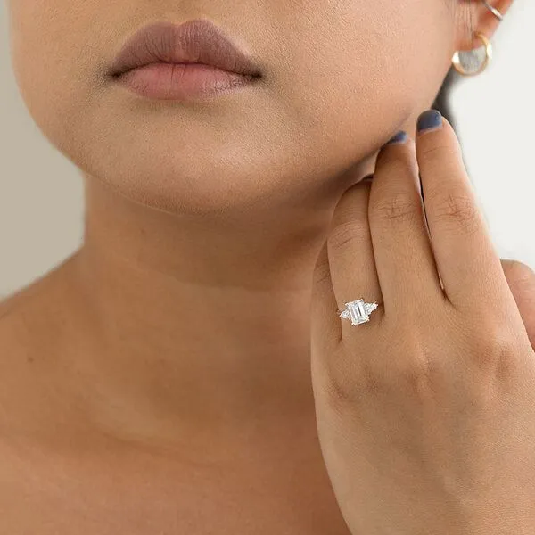 Eppi Eppi Verlobungsring mit Moissanit und Lab Grown Diamanten Miha, Rosa, – Produktbild 3 von 3
