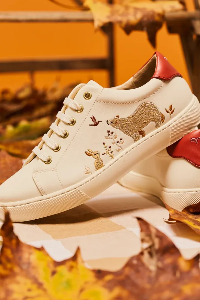Minuit Sur Terre Minuit Sur Terre Damen vegan Sneaker Virevolte Ours Weiß, Weiß, – Produktbild 2 von 2