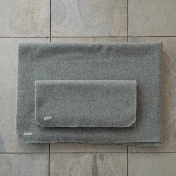mio eco mio eco Yoga Mattenauflage Elbwolle, Grau, – Produktbild 3 von 4