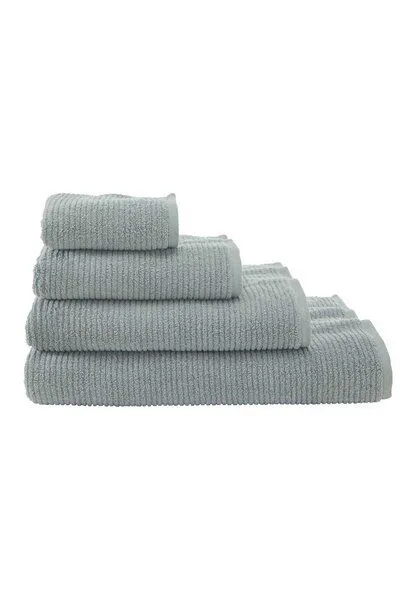 hessnatur hessnatur Frottier Handtuch Rippstruktur aus reiner Bio-Baumwolle, Salbei, – Produktbild 5 von 5