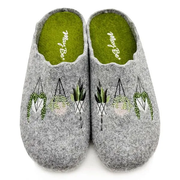 MayBe Vegane Schuhe "MayBe ® Hanging Plants" aus recycelten PET Flaschen, fair produziert, Light grey (hellgrau), – Produktbild 1 von 4