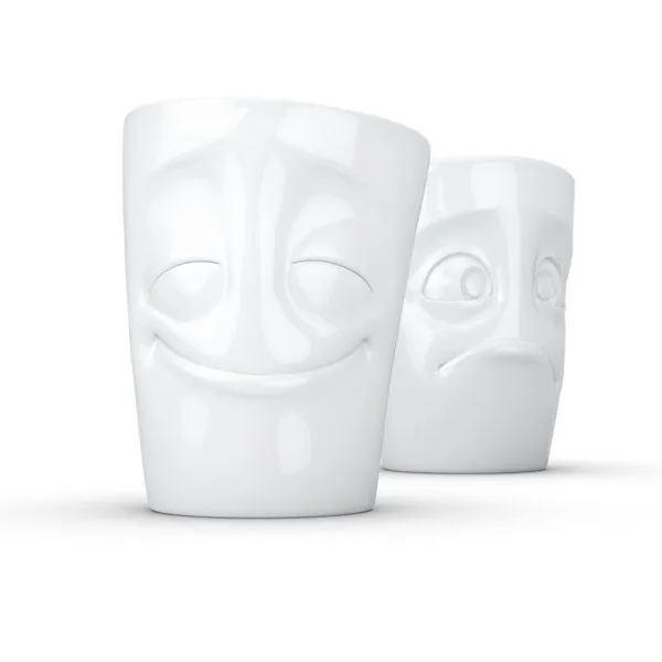 FIFTYEIGHT PRODUCTS FIFTYEIGHT PRODUCTS Dreidimensionales Becherset vergnügt und verdutzt – Produktbild 1 von 4