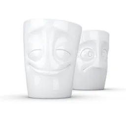 FIFTYEIGHT PRODUCTS FIFTYEIGHT PRODUCTS Dreidimensionales Becherset vergnügt und verdutzt – Produktbild 1 von 1