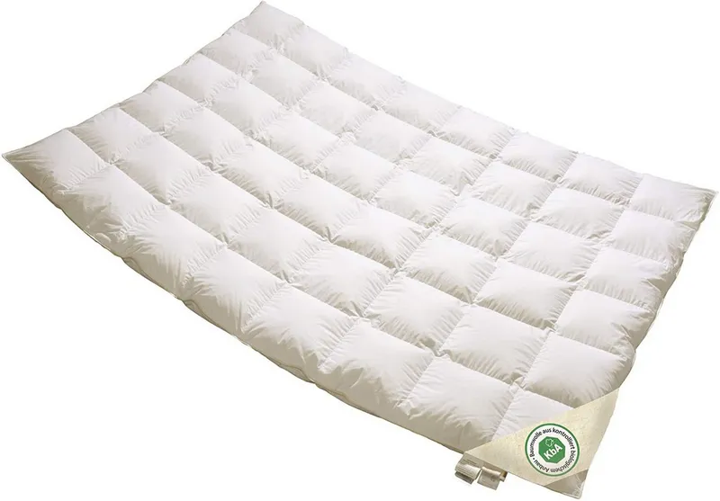 Vitaschlaf Gänsedaunenbettdecke Vitaschlaf® BIO-LUXE-KBA Bettdecken für Sommer Winter Ganzjahresdecke, Füllung: 100% Gänsedaunen, Bezug: 100% BIO-Baumwolle, Bettdecke 135x200 cm, 155x220 cm und weitere Größen, Beige, – Produktbild 6 von 6