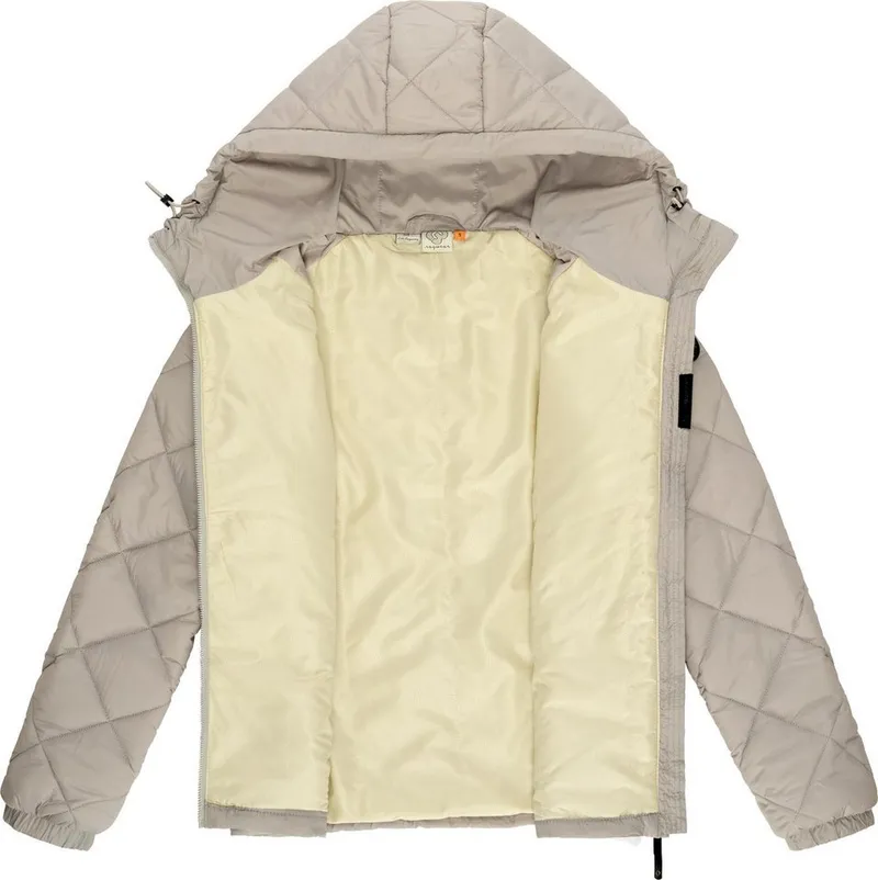 ragwear ragwear Outdoorjacke Leeloo Damen Übergangsjacke aus Teddyfleece mit gesteppten Ärmeln, Braun, – Produktbild 1 von 4