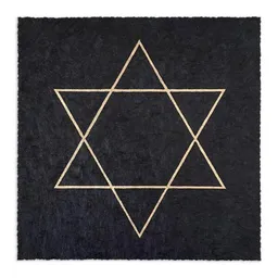 Veskor Cassiopeia Veskor Cassiopeia HEXAGRAMM {6/2} | Goldener Heilige Geometrie Stern Linoldruck | 22 × 22 cm – Produktbild 1 von 1
