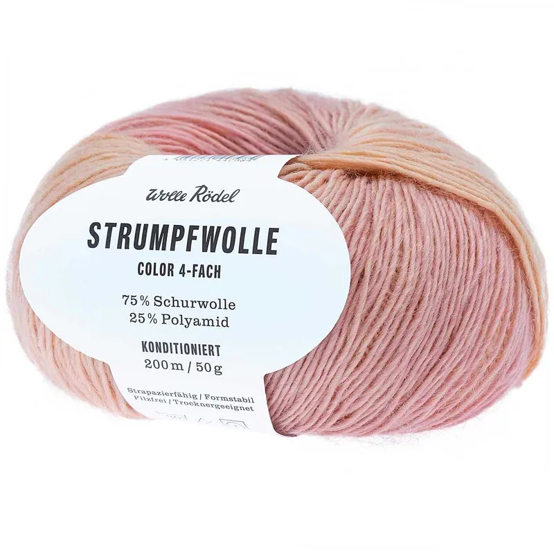 Wolle Rödel Wolle Rödel Strumpfwolle Color Rosa-Mix, Rosa-mix, – Produktbild 1 von 1