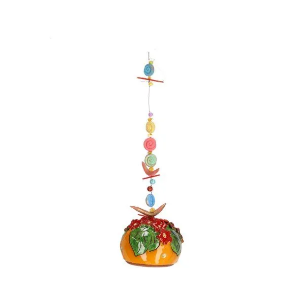 CERAMICdesign CERAMICdesign Windspiel Glocken aus Keramik, Orange, – Produktbild 2 von 2