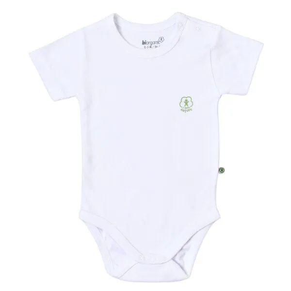 Biorganic Biorganic Baby Body 100% Bio-Baumwolle Basic Nature Kurzarmbody GOTS, Ecru(natur), – Produktbild 2 von 3