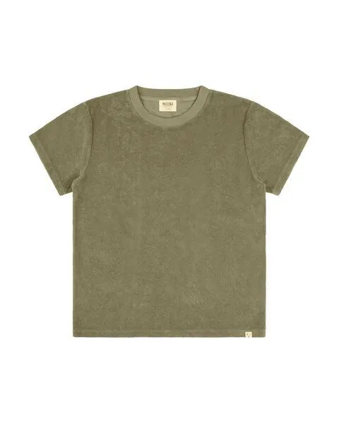 MATONA Matona Frottee T-Shirt für Kinder / Terry Tee, Olive green, – Produktbild 4 von 4
