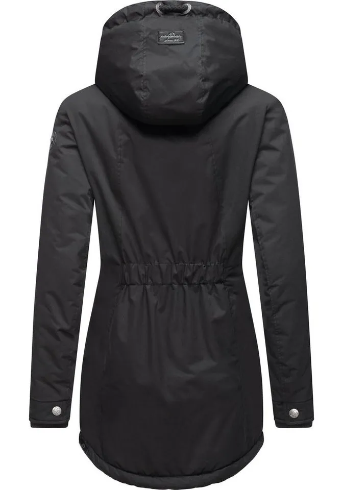 ragwear ragwear Winterjacke Zuzka Winter Wasserdichter Winterparka mit Teddyfleece Innenfutter, Schwarz, – Produktbild 4 von 4