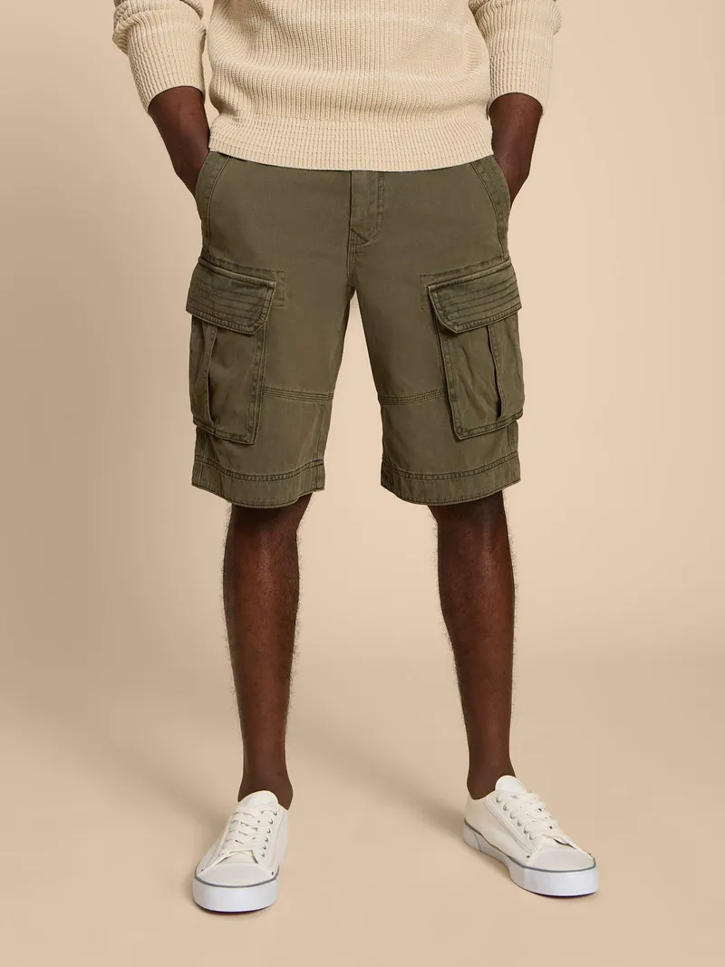White Stuff Halsall Cargoshorts aus Bio-Baumwolle - 32/R, Khakigrün, – Produktbild 3 von 4