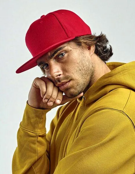 Atlantis Headwear Atlantis Headwear recycelte Flat-Cap mit Kunststoffverschluss, Schwarz, – Produktbild 2 von 3