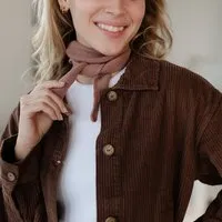 NORDLICHT NORDLICHT Mini Strick Schal Sophie aus 100% Baumwolle, Altrosa (rosa), – Produktbild 1 von 1