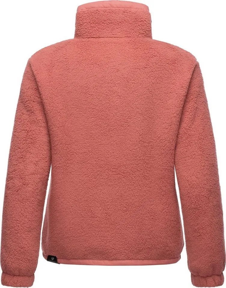 ragwear ragwear Plüschjacke Nordicka Sportliche Kapuzenjacke mit Kunstleder-Elementen, Rosa, – Produktbild 4 von 4