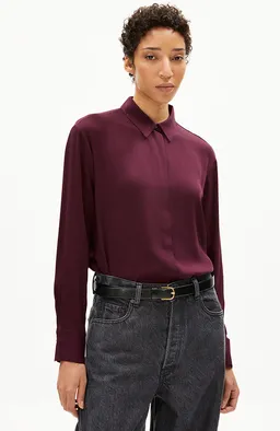 ARMEDANGELS ARMEDANGELS Damen vegan Bluse Larisaana Cranberry – Produktbild 1 von 1