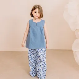 Walkiddy Walkiddy Kinder Blusentop GOTS-zertifiziert aus Bio-Baumwolle blau – Produktbild 1 von 1