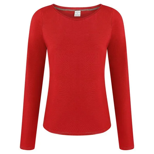 Frija Omina Frija Omina Bio Longsleeve "Ubu", Rot, – Produktbild 1 von 2