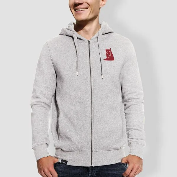 little kiwi little kiwi Herren Hoodie, "Fuchs", Grau, – Produktbild 1 von 1