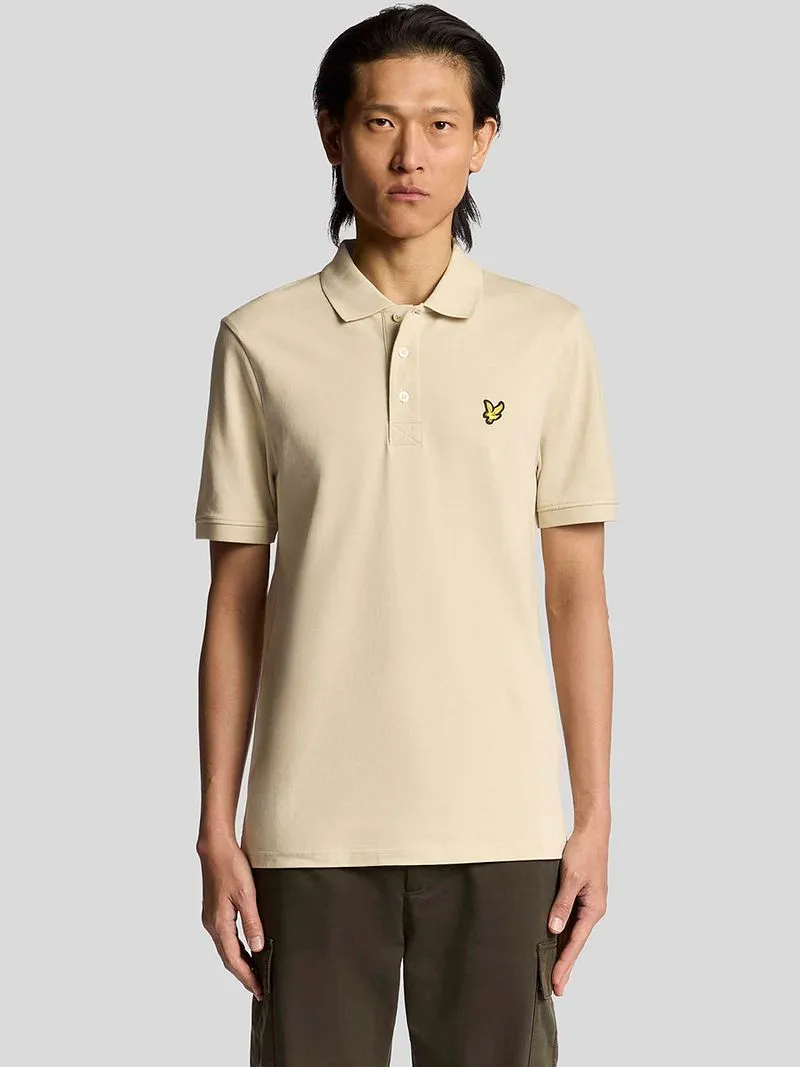 Lyle and Scott Lyle & Scott Polo Plain Grey Taupe - Größe XL, Beige, – Produktbild 2 von 5