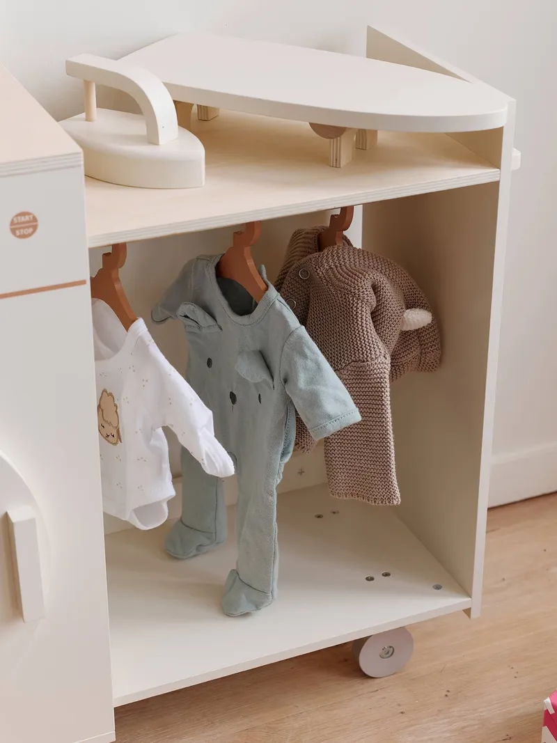 Vertbaudet Vertbaudet Waschmaschine und Bügelstation für Kinder, Wollweiß, – Produktbild 3 von 4