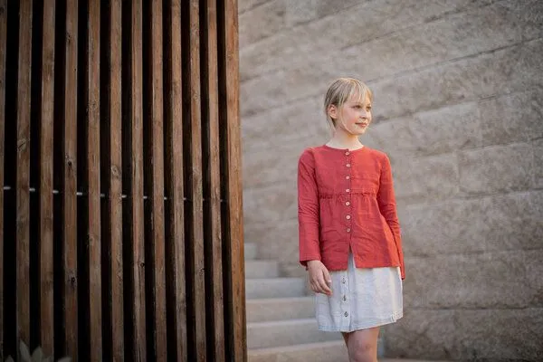 PETER JO PETER JO Shirt Violet aus Leinen, Terracotta, – Produktbild 4 von 4