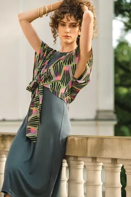 WiDDA WiDDA Damen vegan Wrap Top Dash Multicolor – Produktbild 1 von 1