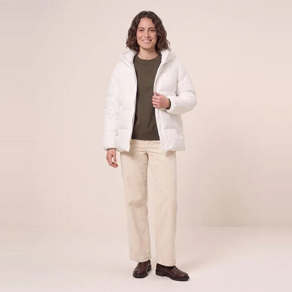 YTWOO YTWOO Medium Fit Unisex Pufferjacke mit Kapuze, Off white, – Produktbild 2 von 4