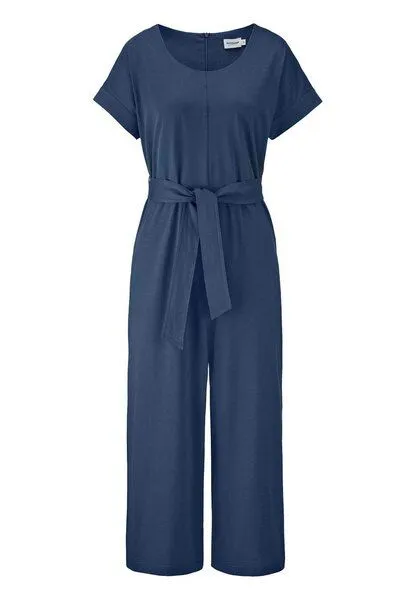 hessnatur hessnatur Jersey Jumpsuit Oversize aus reiner Bio-Baumwolle, Ozeanblau, – Produktbild 3 von 4