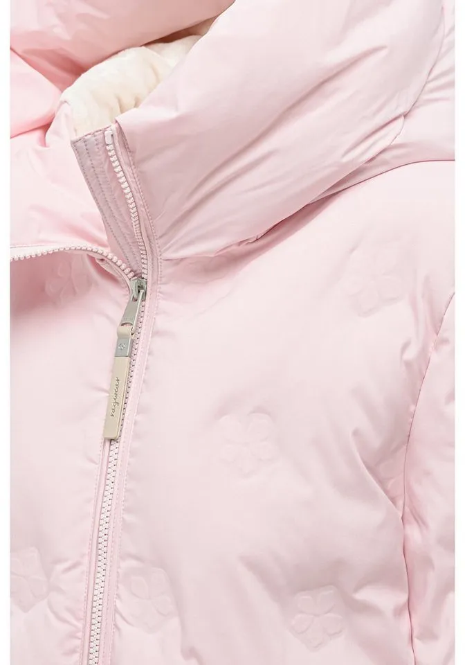 ragwear ragwear Kurzmantel Noxie Embossed Y Leichter Winter-Steppmantel mit Kapuze, wasserdicht, Rosa, – Produktbild 5 von 5