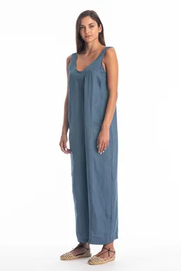 RAVENS VIEW IBIZA RAVENS VIEW IBIZA Damen vegan Jumpsuit Aura Jeans Blau – Produktbild 1 von 1