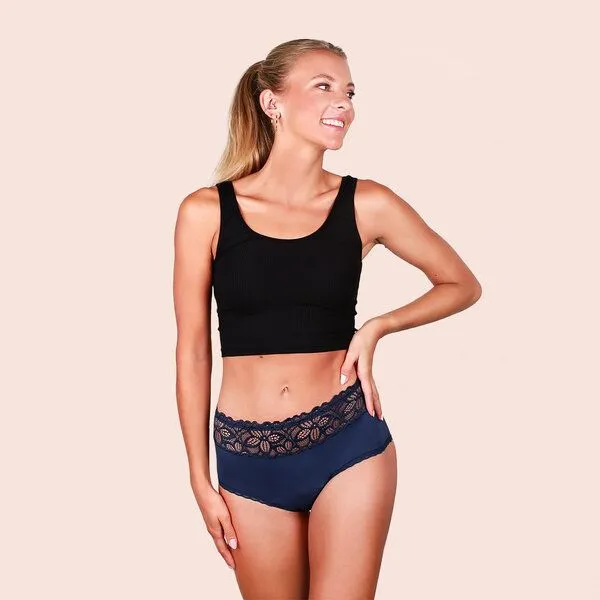 Taynie Taynie Deluxe Ultra Periodenunterwäsche Biozidfrei 60°C, Blau, – Produktbild 3 von 4