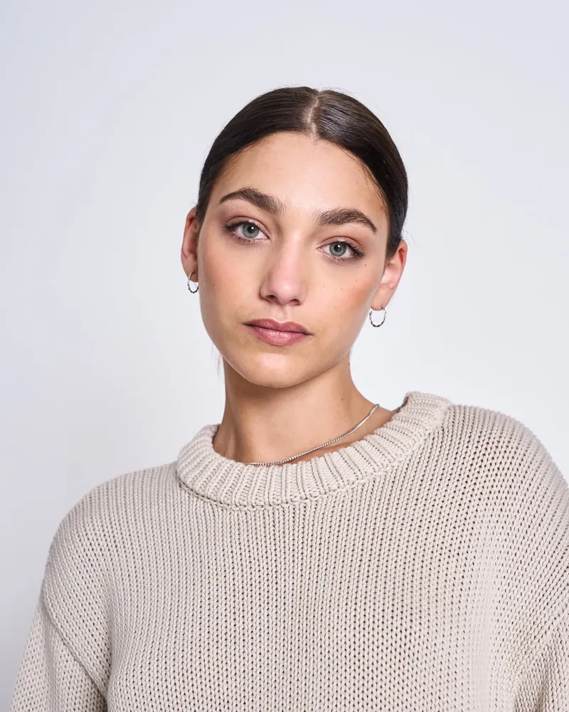 JAN N JUNE JAN 'N JUNE Damen vegan Pullover Sona Elfenbein, Beige, – Produktbild 1 von 2