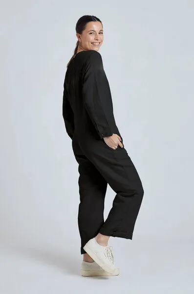 Flax and Loom Flax and Loom Leinen Jumpsuit Modell: Clara, Black, – Produktbild 3 von 5