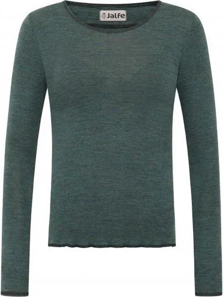 Jalfe Jalfe Longsleeve Wolle fein geringelt melange, Rose, – Produktbild 3 von 6