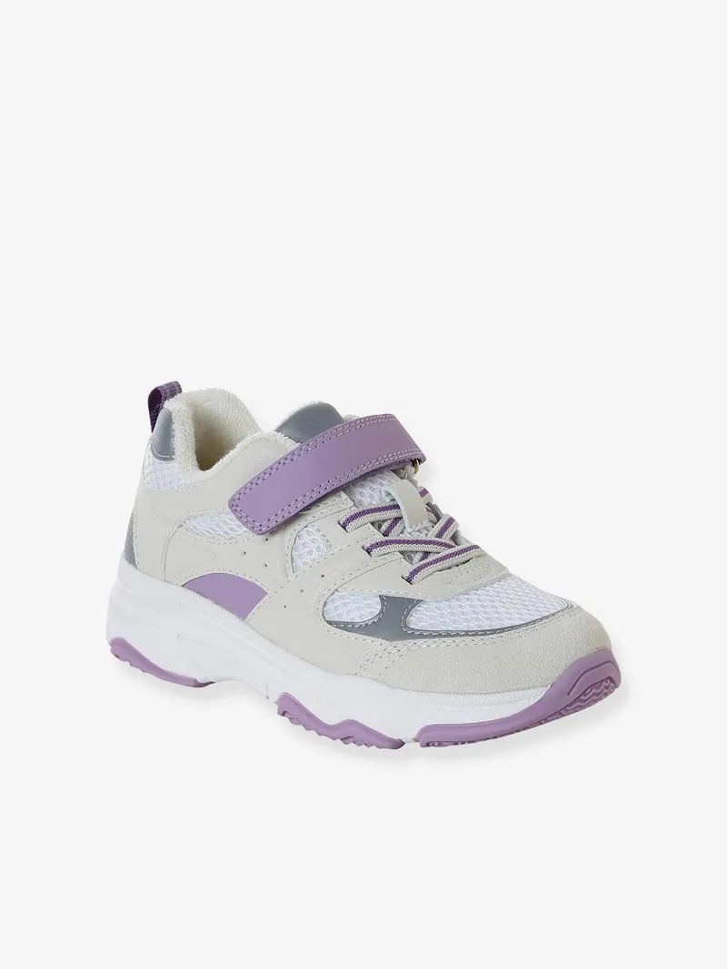 Vertbaudet Vertbaudet Sneakers mit Klettverschluss für Mädchen, Wollweiß, – Produktbild 1 von 4