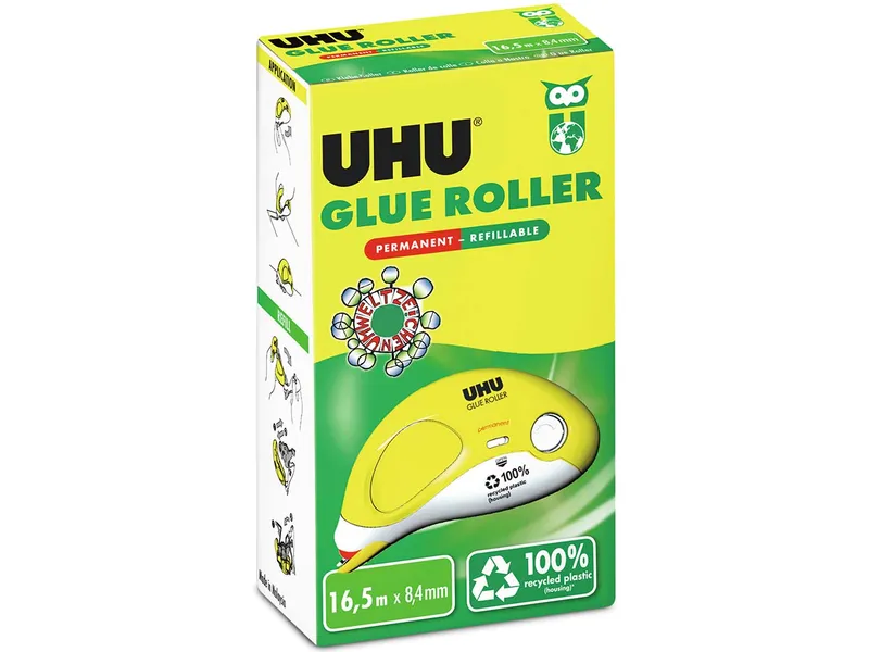 UHU UHU nachfüllbarer Kleberoller "Glue Roller", permanent, 16,5 m x 8,4 mm – Produktbild 2 von 3