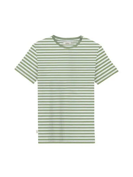 FUXBAU FUXBAU Gestreiftes Männer T-Shirt - hellgrün weiß, Green, – Produktbild 2 von 4