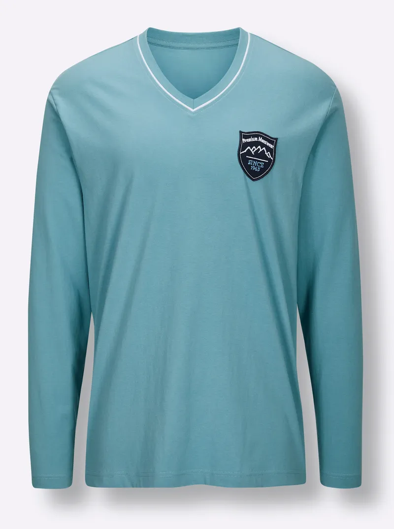 wäschepur men Schlafanzug-Shirt ozean, Ozean, – Produktbild 1 von 2
