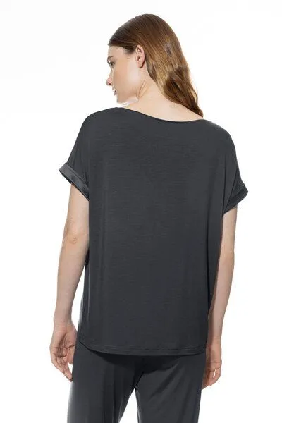 mey Mey Damen T-Shirt rundhals "Pure Chic" aus FSC-Modal, Thunder grey, – Produktbild 5 von 7