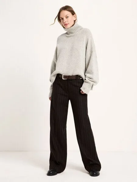 LANIUS LANIUS Oversized Pullover, Grau-grey-melange, – Produktbild 3 von 4