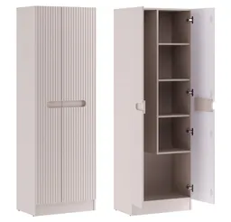 Lomadox Hochschrank NEWPORT-56-CASHMERE 60 cm breit in kaschmir, gerillte Front, 2 Türen – Produktbild 1 von 1