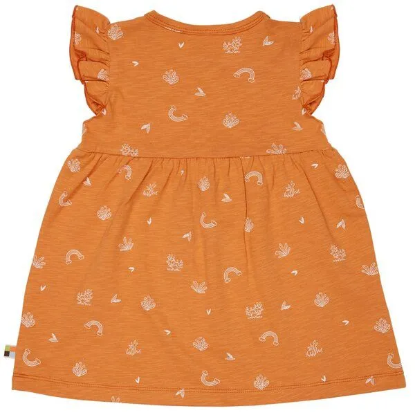 loud + proud loud + proud Babys & Kinder Kleid Slub Jersey, GOTS-zertifiziert, Carrot(orange), – Produktbild 1 von 2