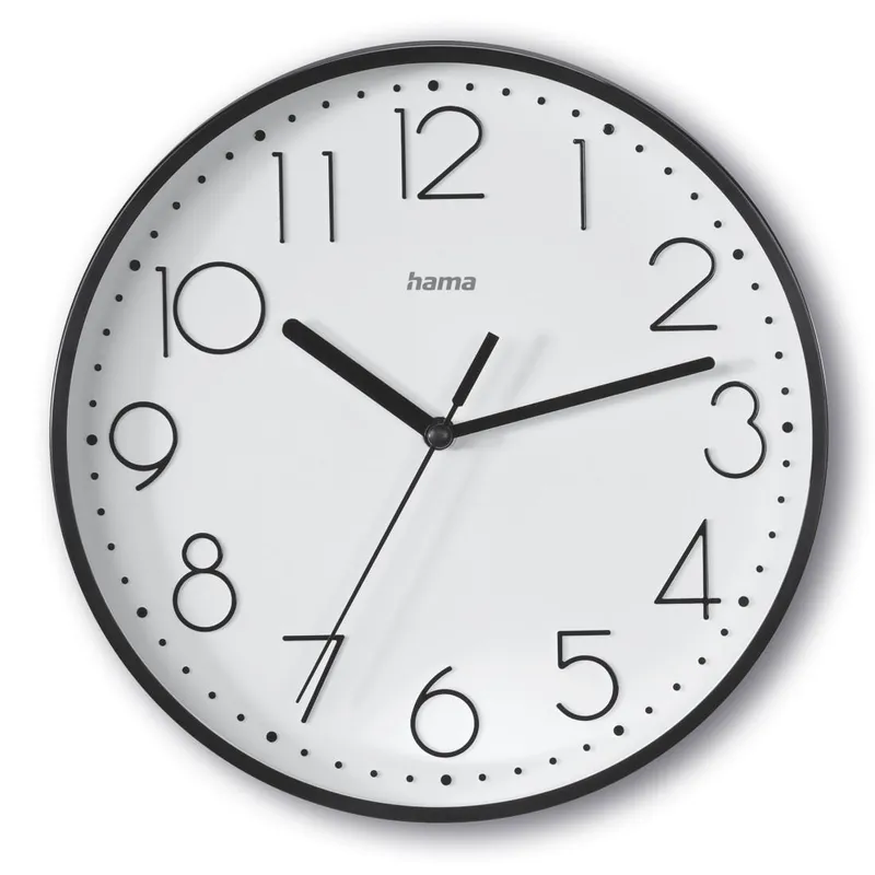 Hama Hama Wanduhr "Salina", Ø 22 cm, ohne Ticken, Schwarz, – Produktbild 5 von 5