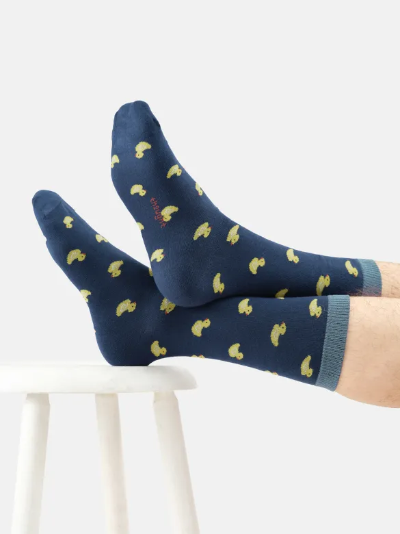 Thought Socken Modell: Quacker Ducks, Royal navy blue, – Produktbild 1 von 1