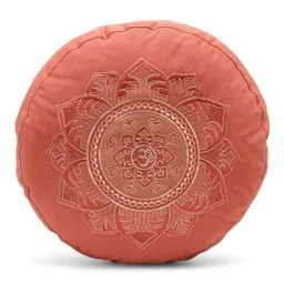 BAGHI BAGHI Meditationskissen Rund Om Bestickung - Sitzhöhe 15cm Bio-Baumwolle kbA – Produktbild 1 von 1