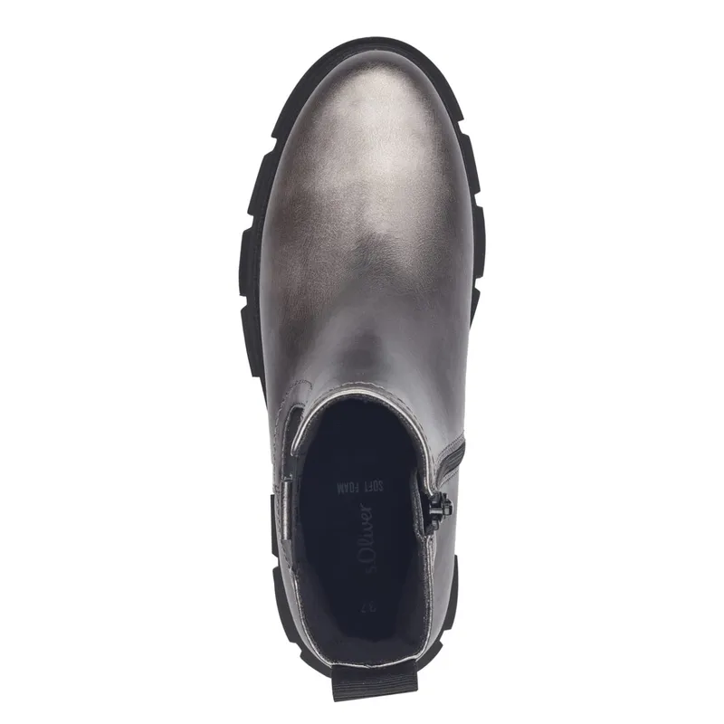 s.Oliver s.Oliver softfoamSo, vegan Damen Chelsea Boots, Silber, – Produktbild 5 von 5