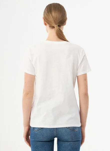 ORGANICATION ORGANICATION Damen T-Shirt aus Bio-Baumwolle mit Print, Off white, – Produktbild 4 von 4